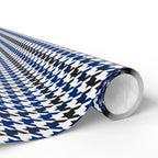 Houndstooth Wrapping Paper Design Navy Blue 018 - Holiday Gift Wrapping Paper Roll
