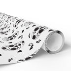 Day of the Dead Glamorous Black & White Sugar Skulls Wrapping Paper | Holiday Gift Wrapping Paper Roll
