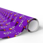 Day of the Dead Dancing Skeletons Wrapping Paper | Holiday Gift Wrapping Paper Roll