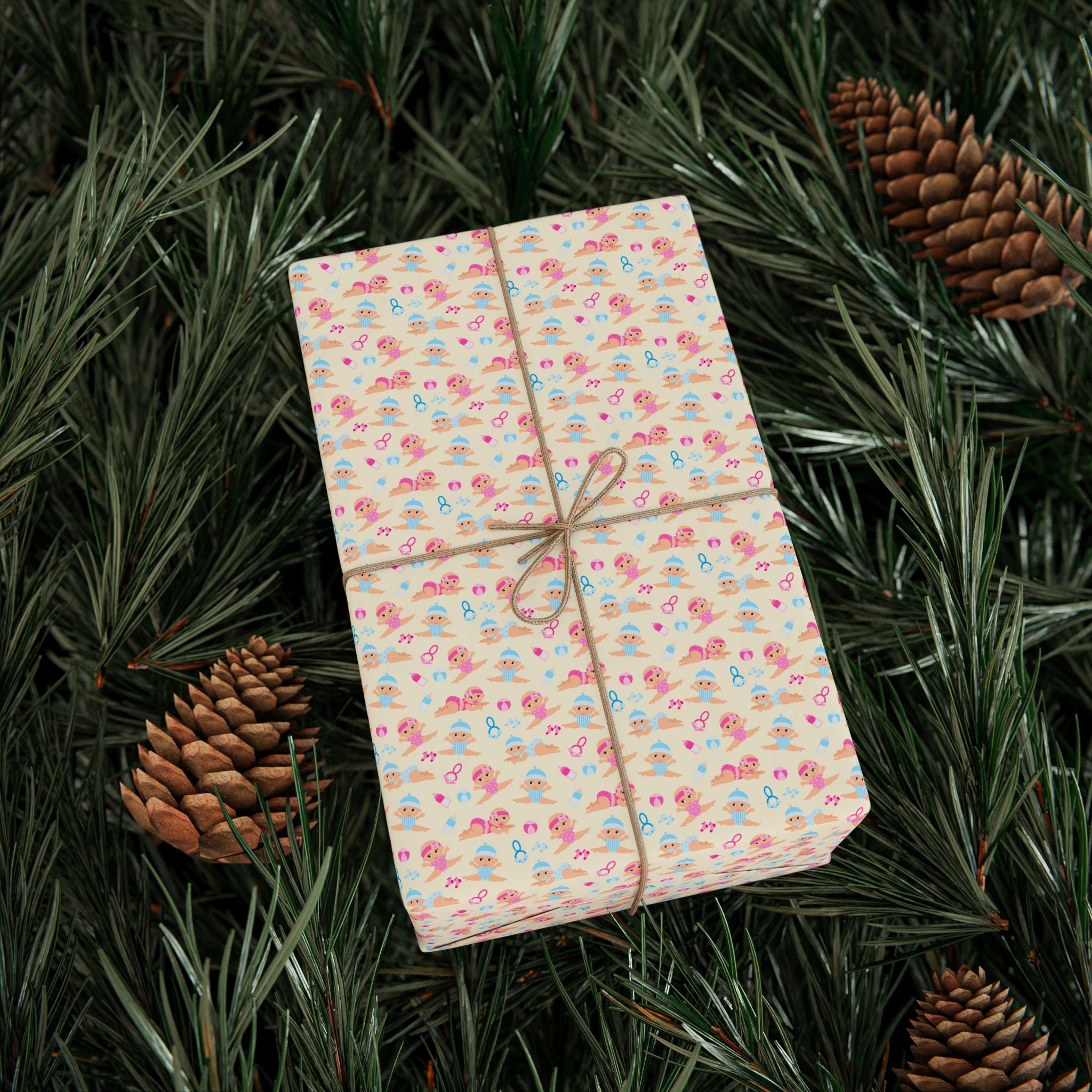 Baby Shower Wrapping Paper Design 003 - Holiday Gift Wrapping Paper Roll