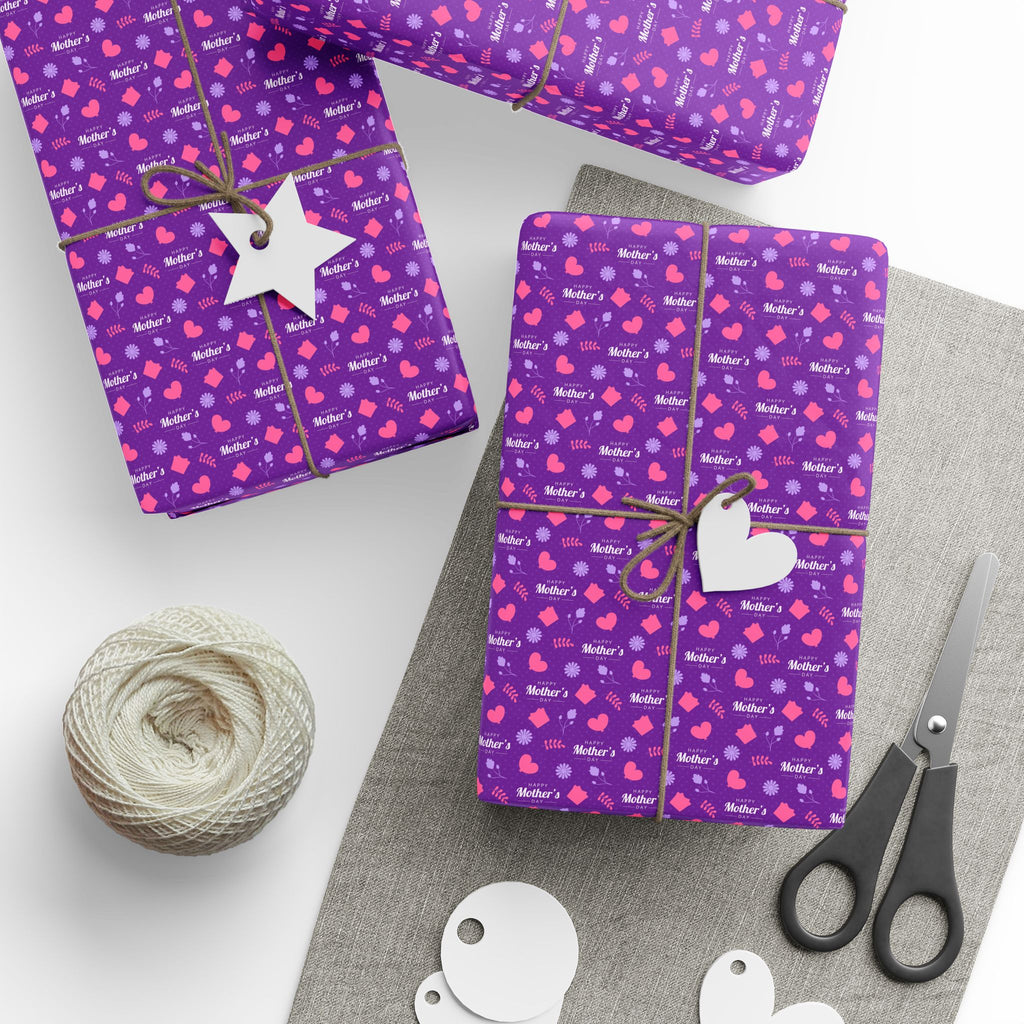 Mother's Day Happy Day Wrapping Paper - Holiday Gift Wrapping Paper Roll