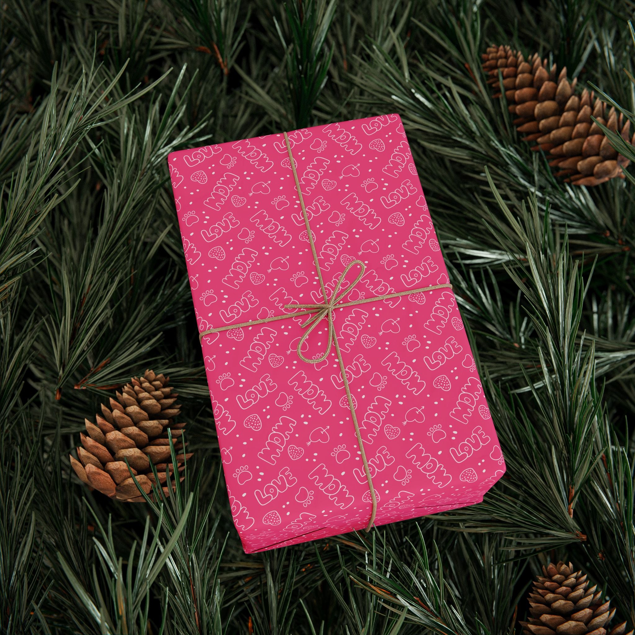 Mother's Day Love Mom Wrapping Paper - Holiday Gift Wrapping Paper Roll