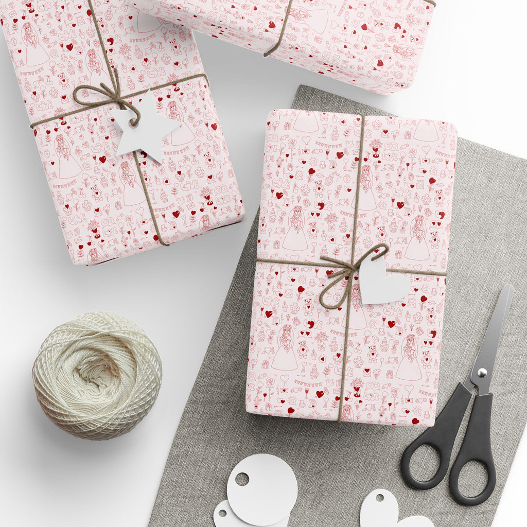 Bridal Shower Wrapping Paper Design 008 - Holiday Gift Wrapping Paper Roll