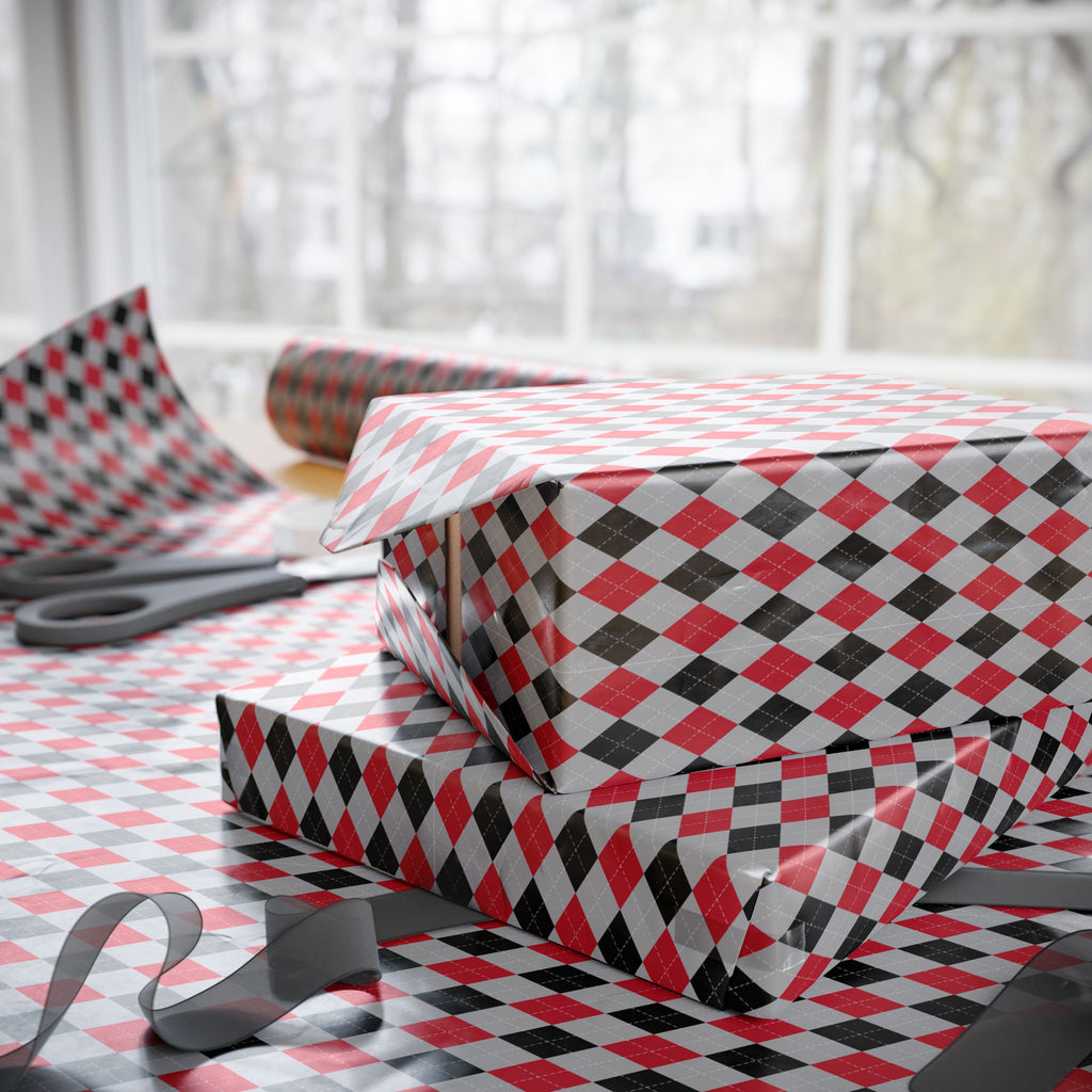 Argyle Design 021 Wrapping Paper - Holiday Gift Wrapping Paper Roll