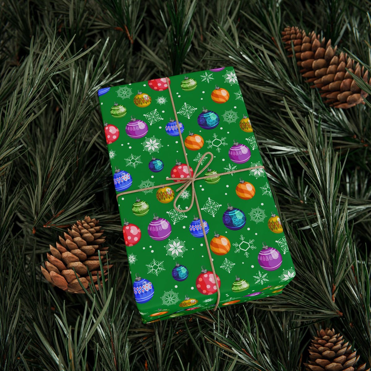 Christmas Trimming the Tree Wrapping Paper | Holiday Gift Wrapping Paper Roll
