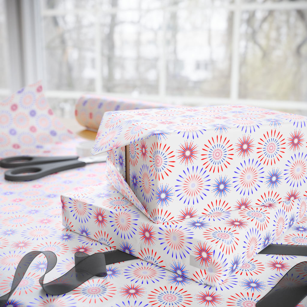 4th of July Fireworks Wrapping Paper | Holiday Gift Wrapping Paper Roll