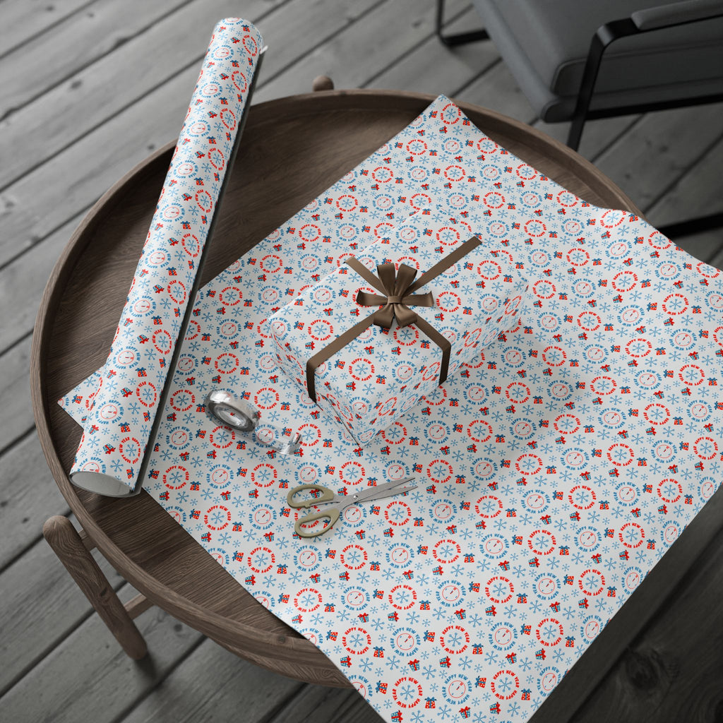 New Year's Countdown Wrapping Paper - Holiday Gift Wrapping Paper Roll