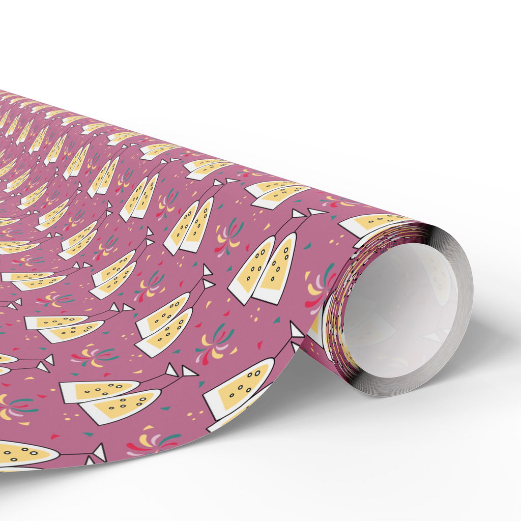 New Year's Champagne Fireworks Wrapping Paper - Holiday Gift Wrapping Paper Roll
