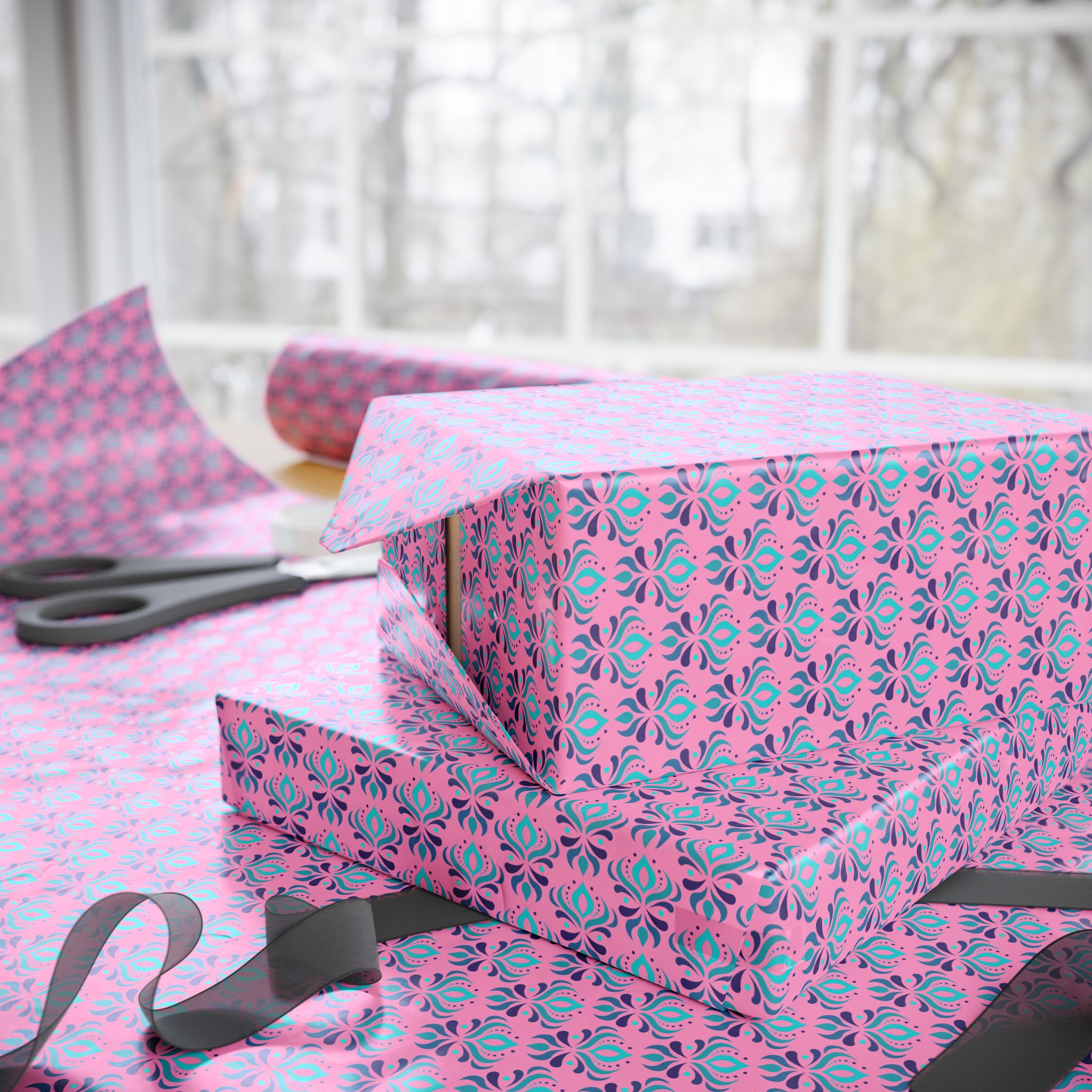 Geometric Design 010 Wrapping Paper - Holiday Gift Wrapping Paper Roll