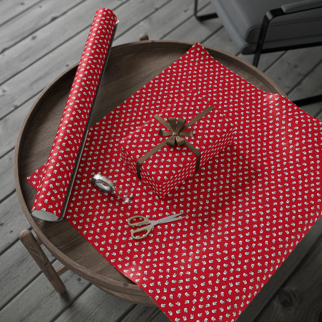 NSFW "The Shocker" on Red Wrapping Paper - Holiday Gift Wrapping Paper Roll