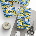 UCLA Bruins Inspired Camoflauge Wrapping Paper - Holiday Gift Wrapping Paper Roll