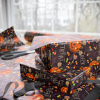Halloween Trick or Treat Candy Wrapping Paper | Holiday Gift Wrapping Paper Roll