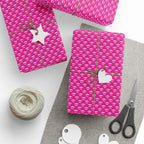 NSFW Free Mustache Rides on Hot Pink Wrapping Paper - Holiday Gift Wrapping Paper Roll