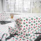 Christmas Mistletoe Ornaments Wrapping Paper | Holiday Gift Wrapping Paper Roll