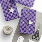 Halloween White Webbing  on Purple Wrapping Paper | Holiday Gift Wrapping Paper Roll