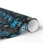 Christmas Dark Snowfall Wrapping Paper | Holiday Gift Wrapping Paper Roll