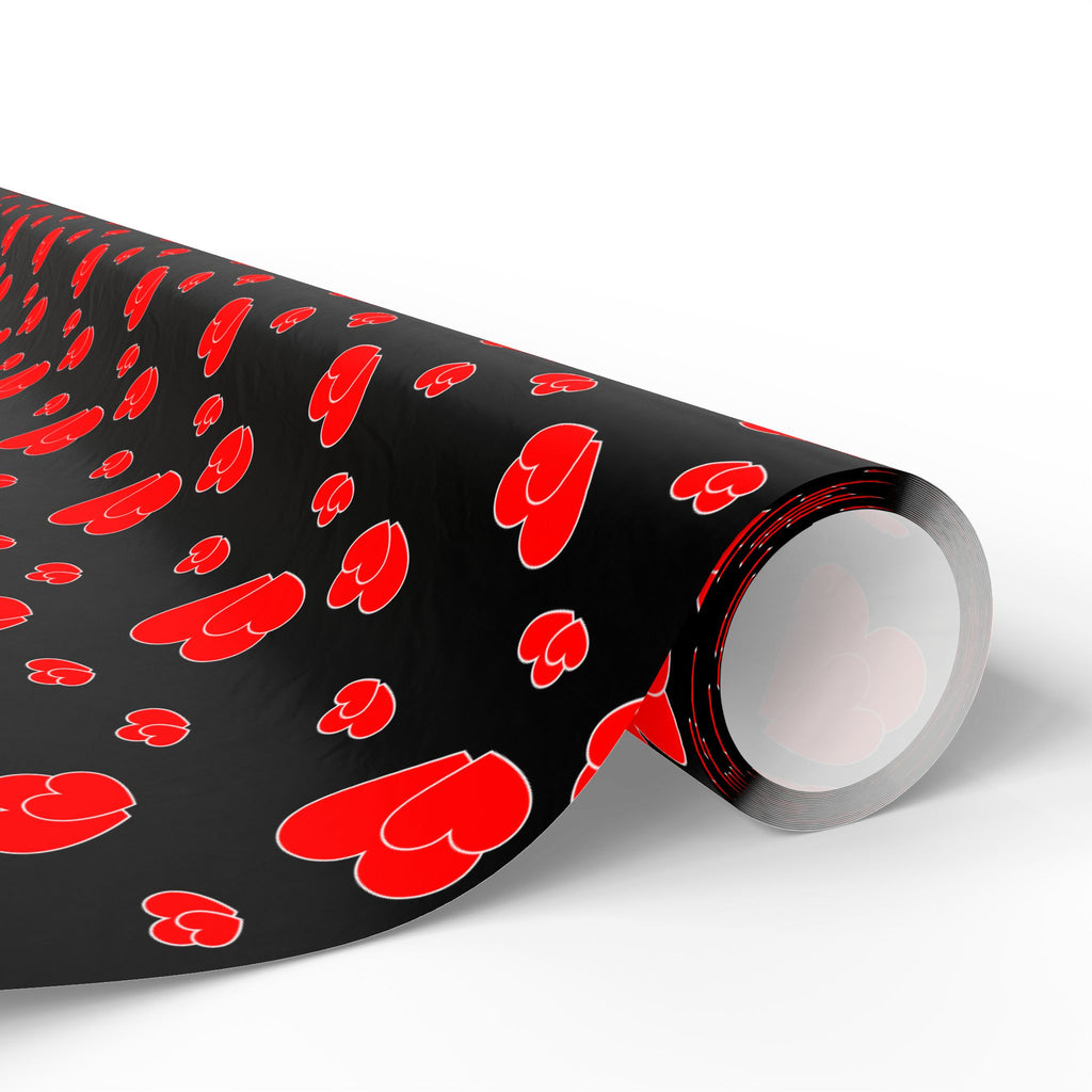Valentine's Day Hearts Adjoined Wrapping Paper | Holiday Gift Wrapping Paper Roll