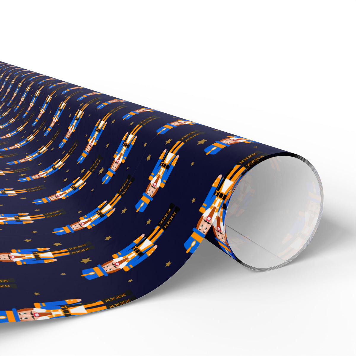 Christmas Blue Nutcracker Wrapping Paper | Holiday Gift Wrapping Paper