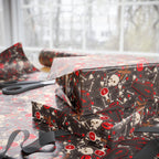 Halloween Vampire Icons Wrapping Paper | Holiday Gift Wrapping Paper Roll