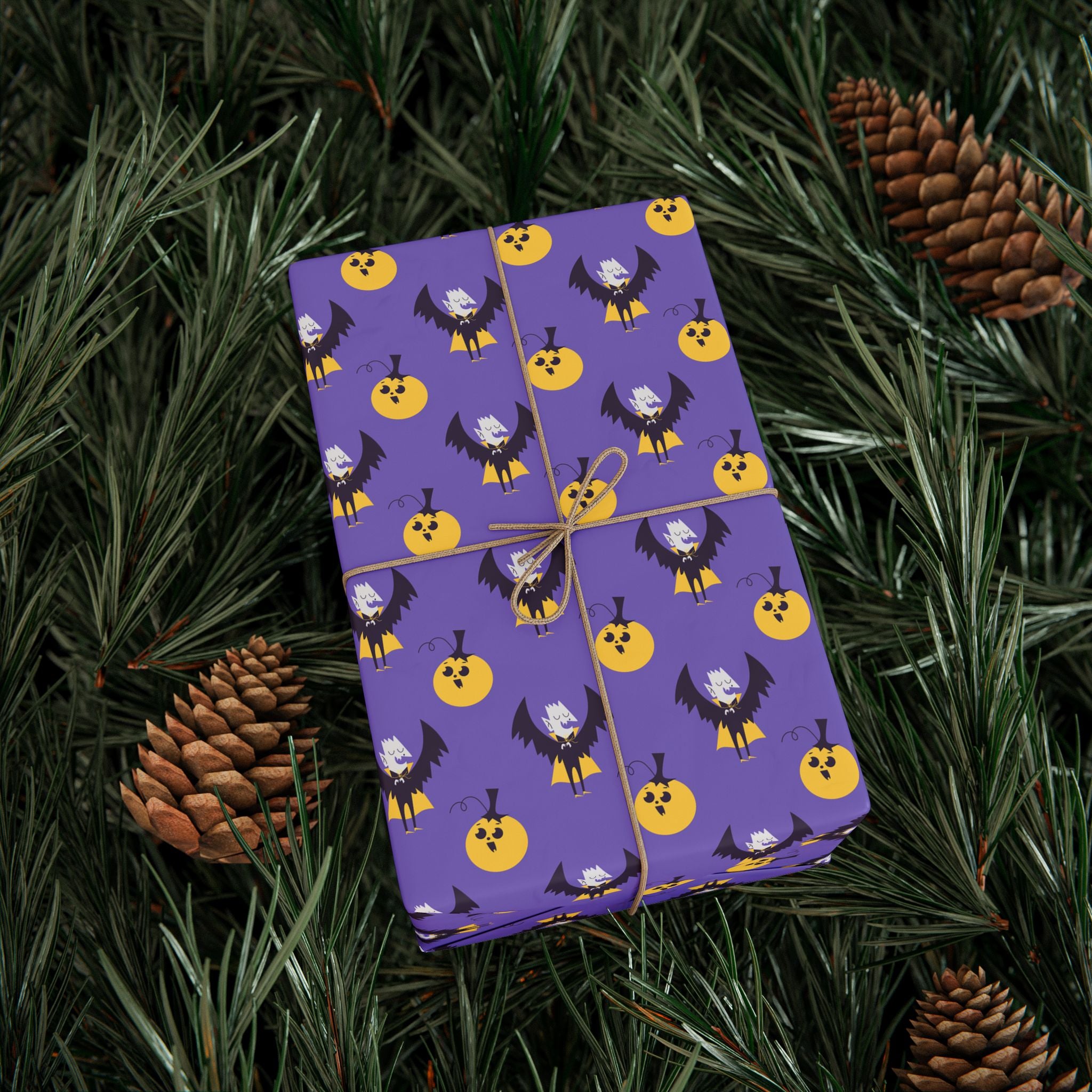 Halloween Vampire Wings Wrapping Paper | Holiday Gift Wrapping Paper Roll