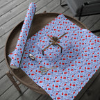 4th of July Rocket Pop on Blue Wrapping Paper | Holiday Gift Wrapping Paper Roll