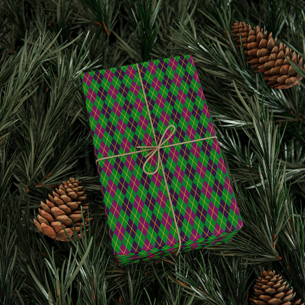 Argyle Design 002 Wrapping Paper - Holiday Gift Wrapping Paper Roll
