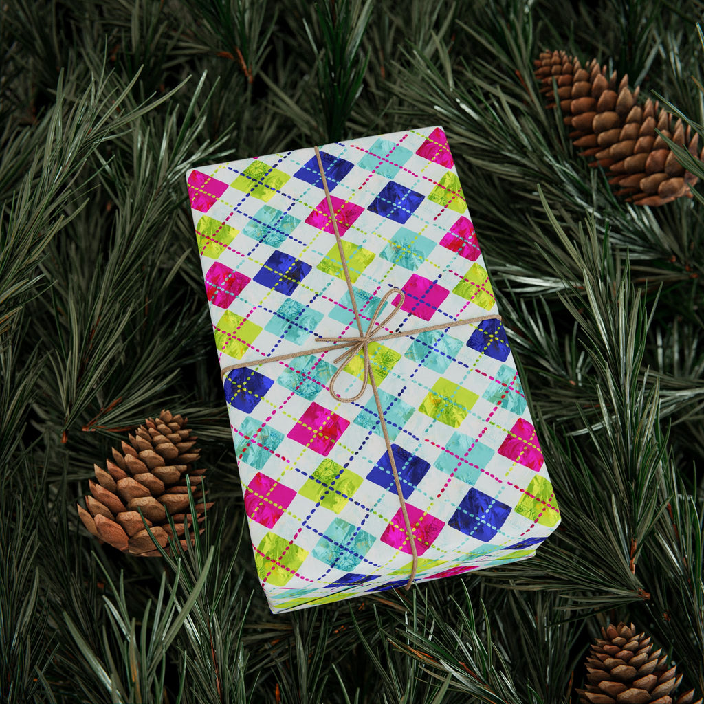 Argyle Design 039 Wrapping Paper - Holiday Gift Wrapping Paper Roll