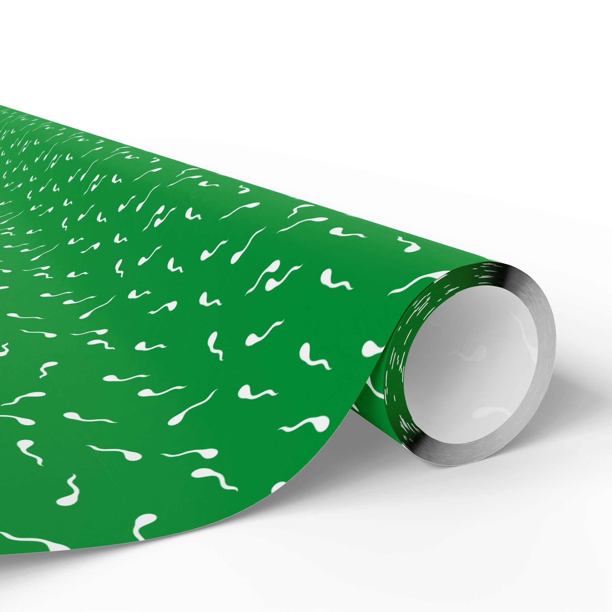 NSFW Late Night Swimmers on Green Wrapping Paper - Holiday Gift Wrapping Paper Roll