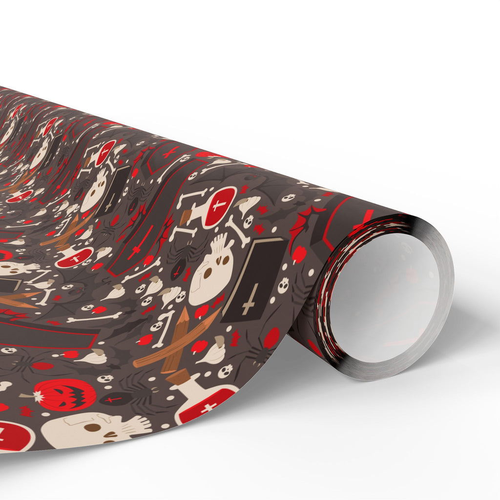 Halloween Vampire Icons Wrapping Paper | Holiday Gift Wrapping Paper Roll