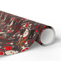 Halloween Vampire Icons Wrapping Paper | Holiday Gift Wrapping Paper Roll
