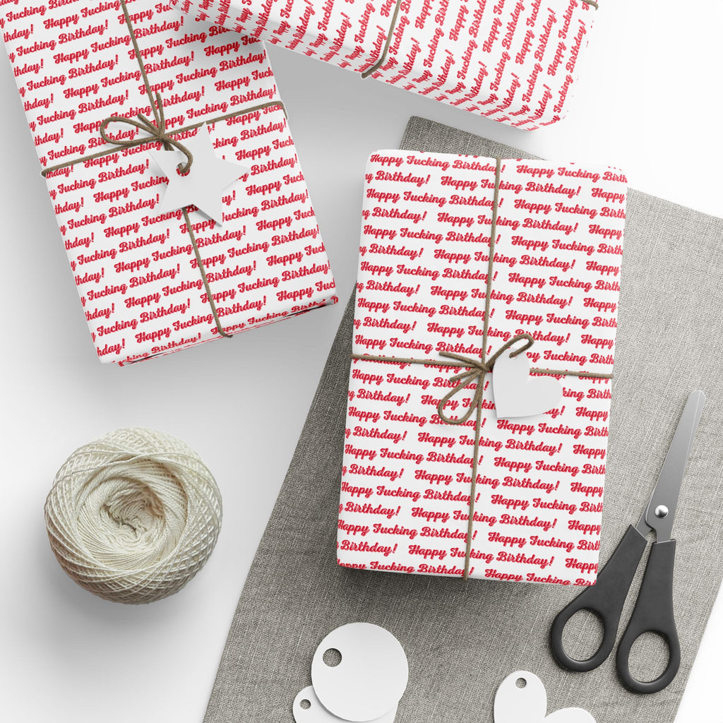 NSFW Happy F#cking Birthday Wrapping Paper - Holiday Gift Wrapping Paper Roll