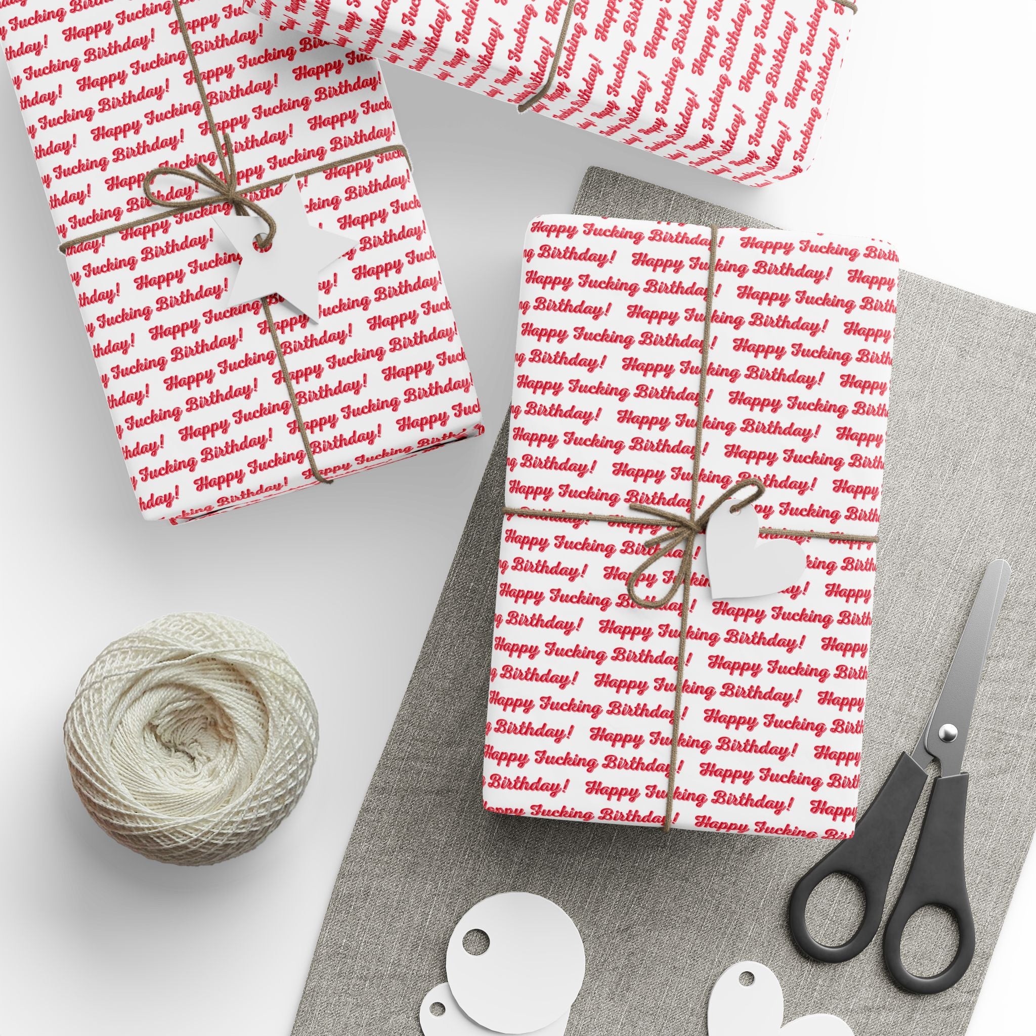 NSFW Happy F#cking Birthday Wrapping Paper - Holiday Gift Wrapping Paper Roll
