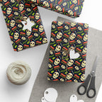 Day of the Dead Muertos Skulls Wrapping Paper | Holiday Gift Wrapping Paper Roll