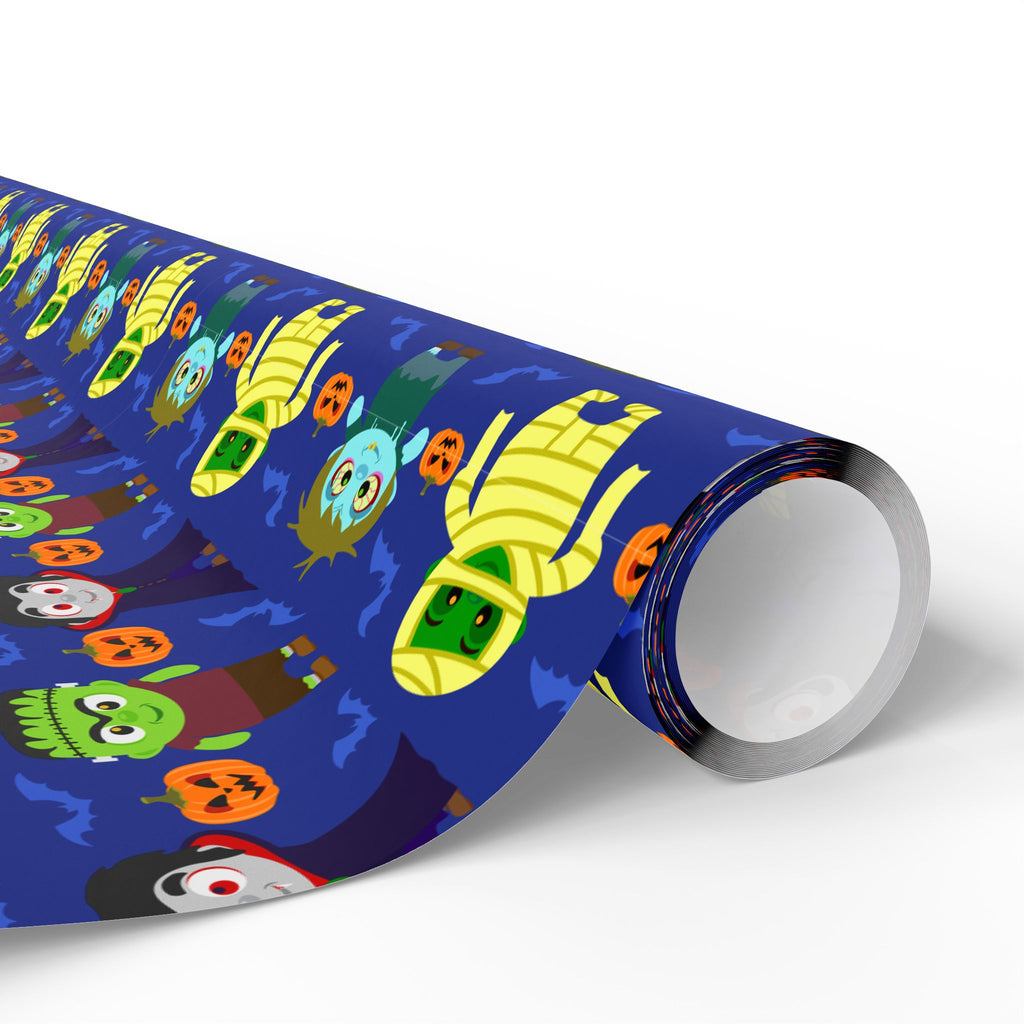 Halloween Monsters Row Wrapping Paper | Holiday Gift Wrapping Paper