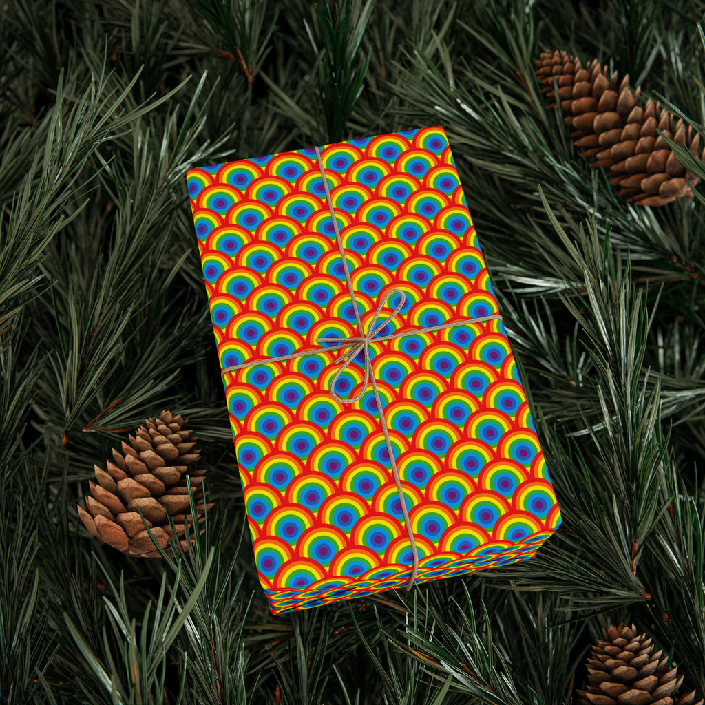 Gay Pride Rainbow Fish Scales Wrapping Paper Design | Holiday Gift Wrapping Paper Roll