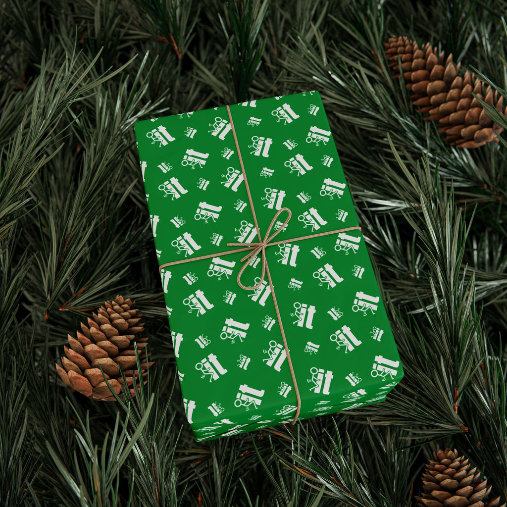 NSFW "F#ck It" Meme on Green Wrapping Paper - Holiday Gift Wrapping Paper Roll