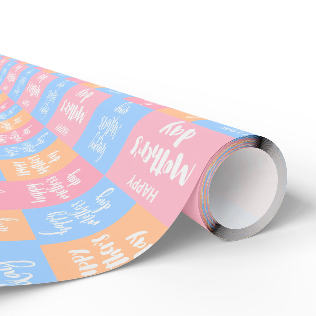Mother's Day Patchwork Pastel Wrapping Paper - Holiday Gift Wrapping Paper Roll