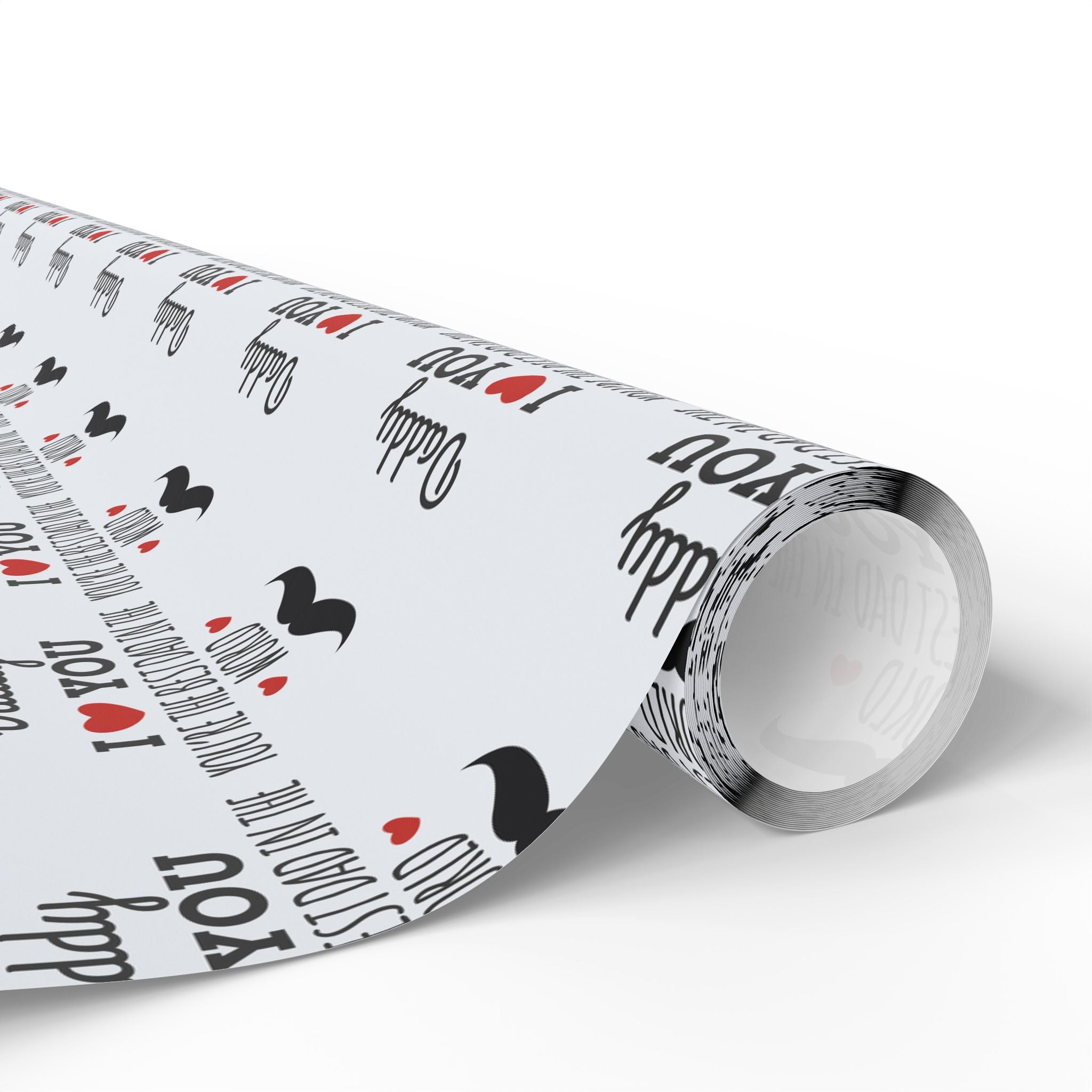 Father's Day Best Dad in the World Wrapping Paper - Holiday Gift Wrapping Paper Roll