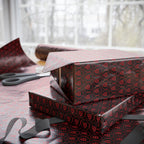 Halloween Gothic Demon Heads Wrapping Paper | Holiday Gift Wrapping Paper Roll