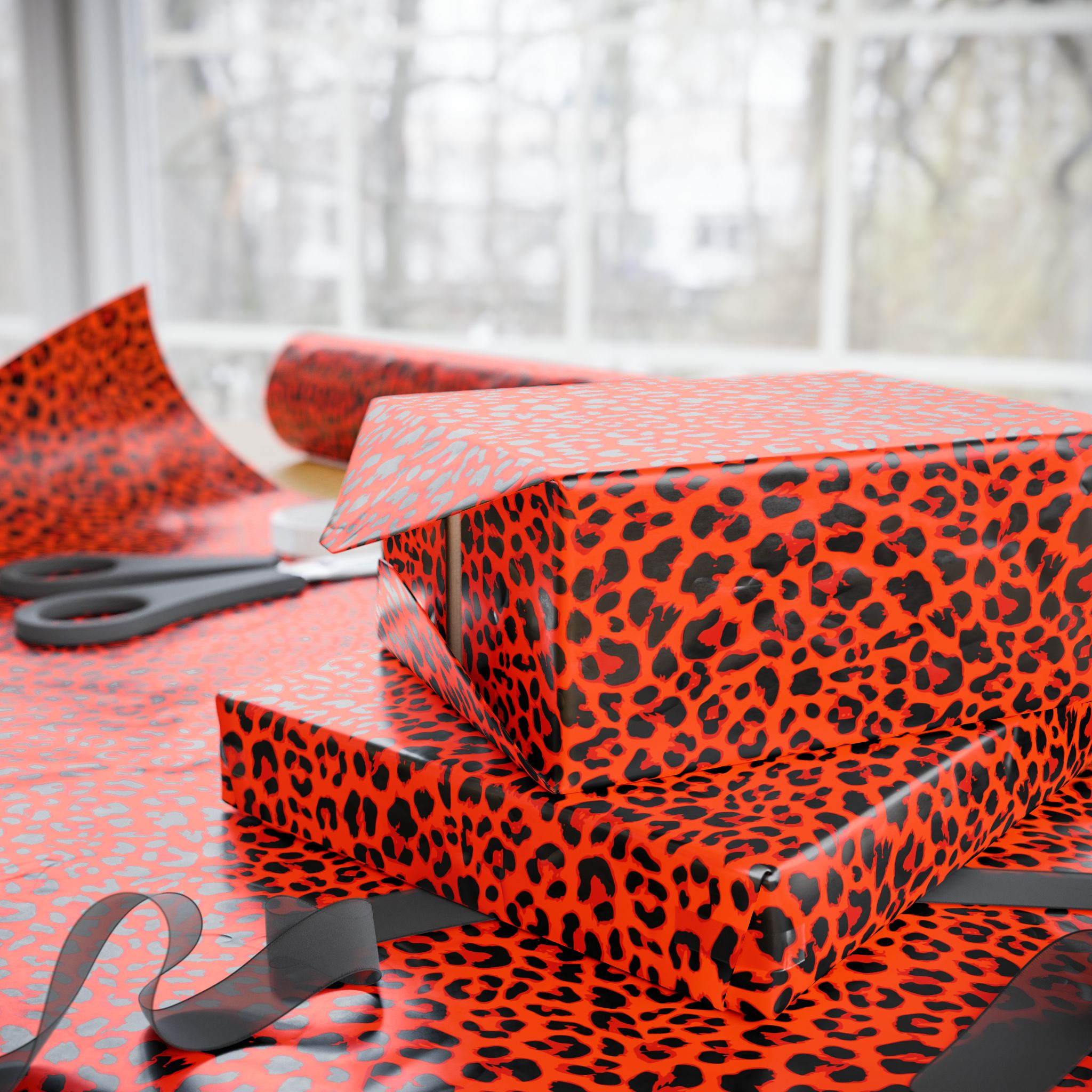 Animal Print Design 003 Leopard Skin Wrapping Paper - Holiday Gift Wrapping Paper Roll