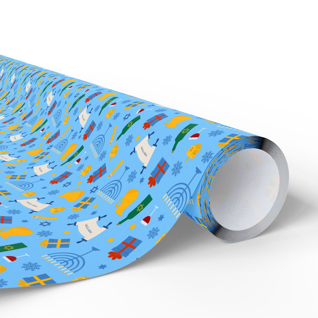 Hanukkah Celebrating the Torah Wrapping Paper | Holiday Gift Wrapping Paper Roll