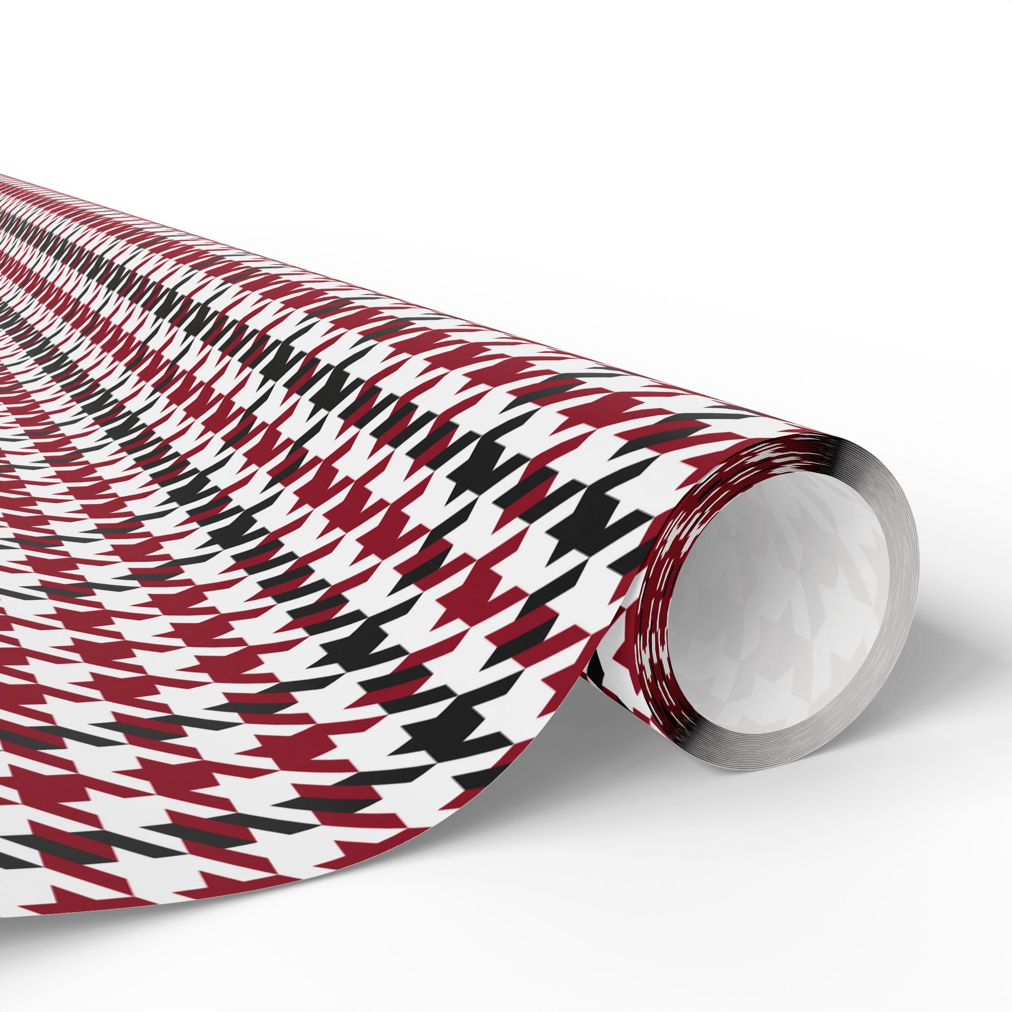 Houndstooth Wrapping Paper Design Cardinal 010 - Holiday Gift Wrapping Paper Roll