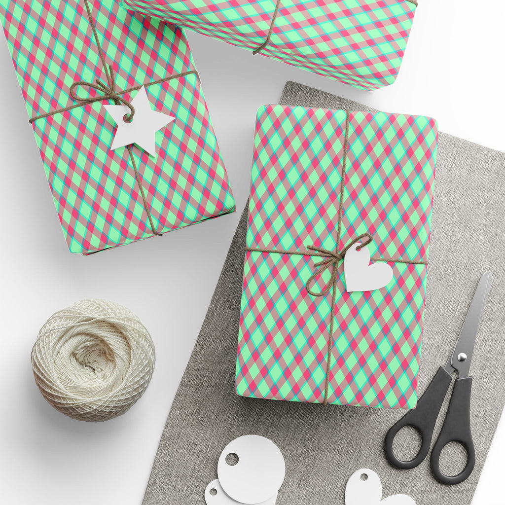 Argyle Design 032 Wrapping Paper - Holiday Gift Wrapping Paper Roll