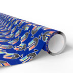 Hanukkah Rainbow Menorah Wrapping Paper | Holiday Gift Wrapping Paper Roll