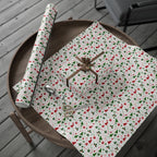 Christmas Scattered Decorations Wrapping Paper | Holiday Gift Wrapping Paper Roll