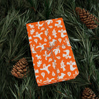 Halloween Cartoon Ghosts on Orange Wrapping Paper | Holiday Gift Wrapping Paper Roll