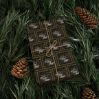 New Year's Framed Snowman Wrapping Paper - Holiday Gift Wrapping Paper Roll