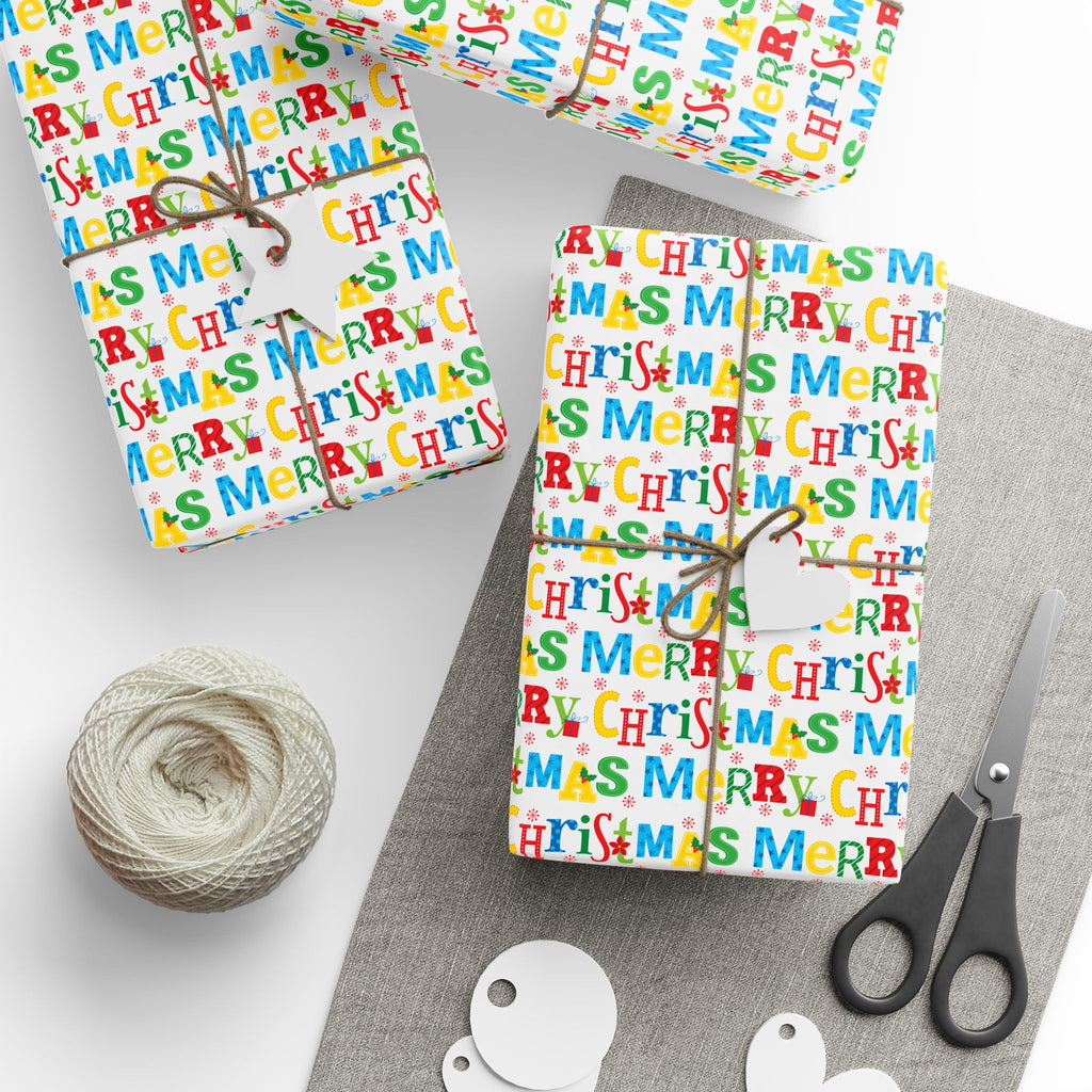 Christmas Merry Christmas Wrapping Paper | Holiday Gift Wrapping Paper Roll