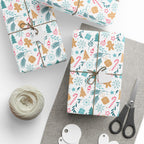 Christmas Geometric Winter Wrapping Paper | Holiday Gift Wrapping Paper Roll