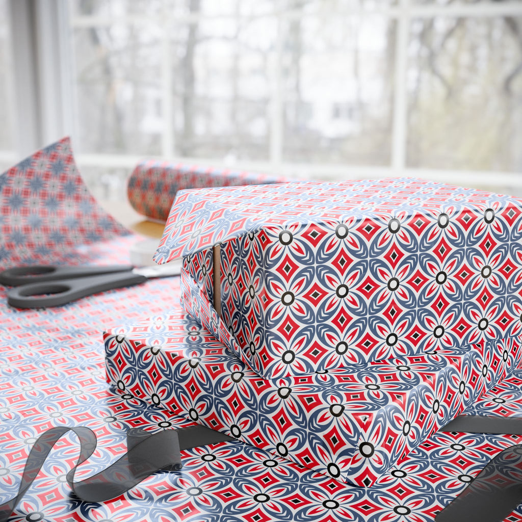 Geometric Design 003 Wrapping Paper - Holiday Gift Wrapping Paper Roll